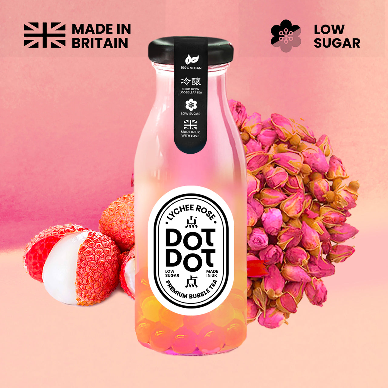 Lychee Rose Bubble Tea