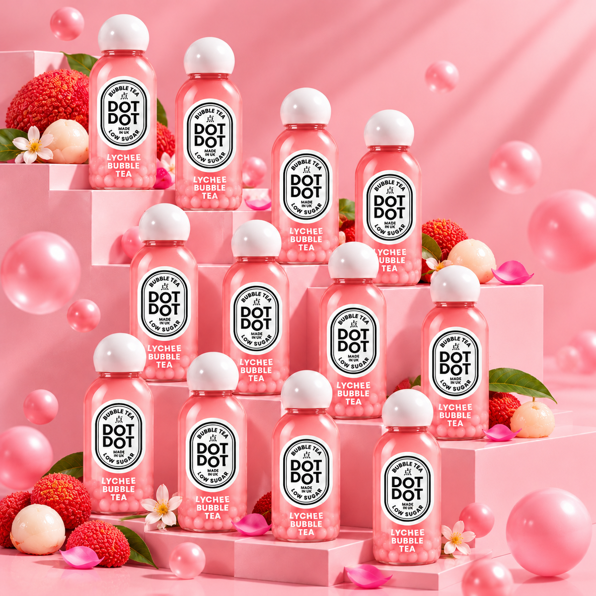 Dot Dot Lychee Rose Bubble Tea Party Bundle