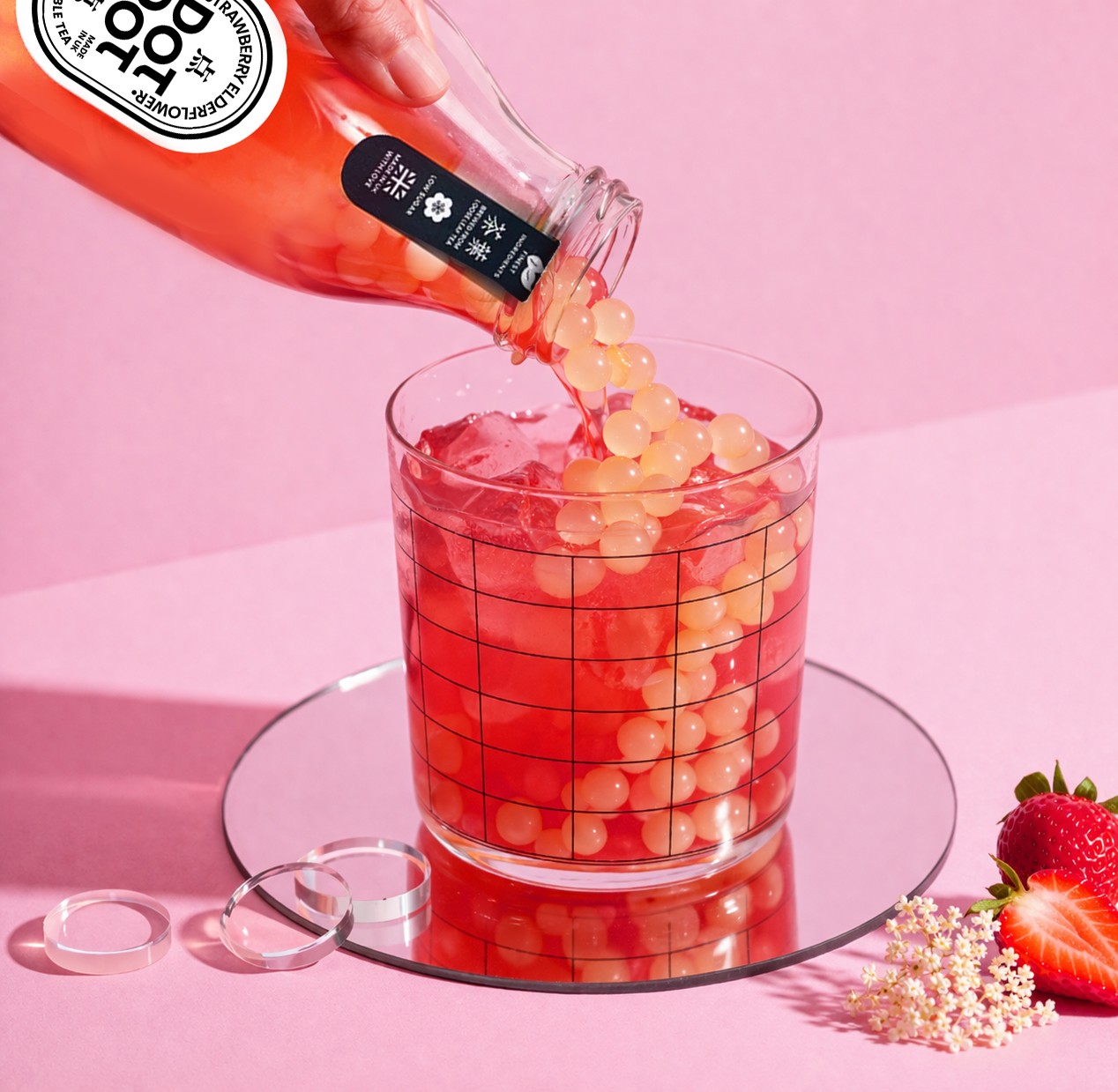 Strawberry Elderflower Bubble Tea