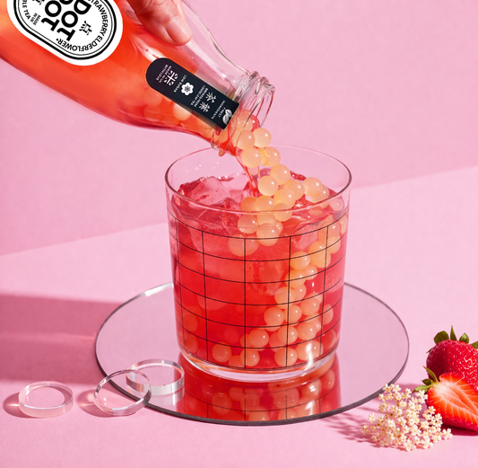 Strawberry Elderflower Bubble Tea