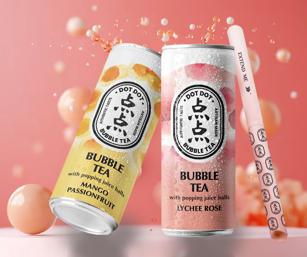 Sparkling Mango Passionfruit Bubble Tea in can