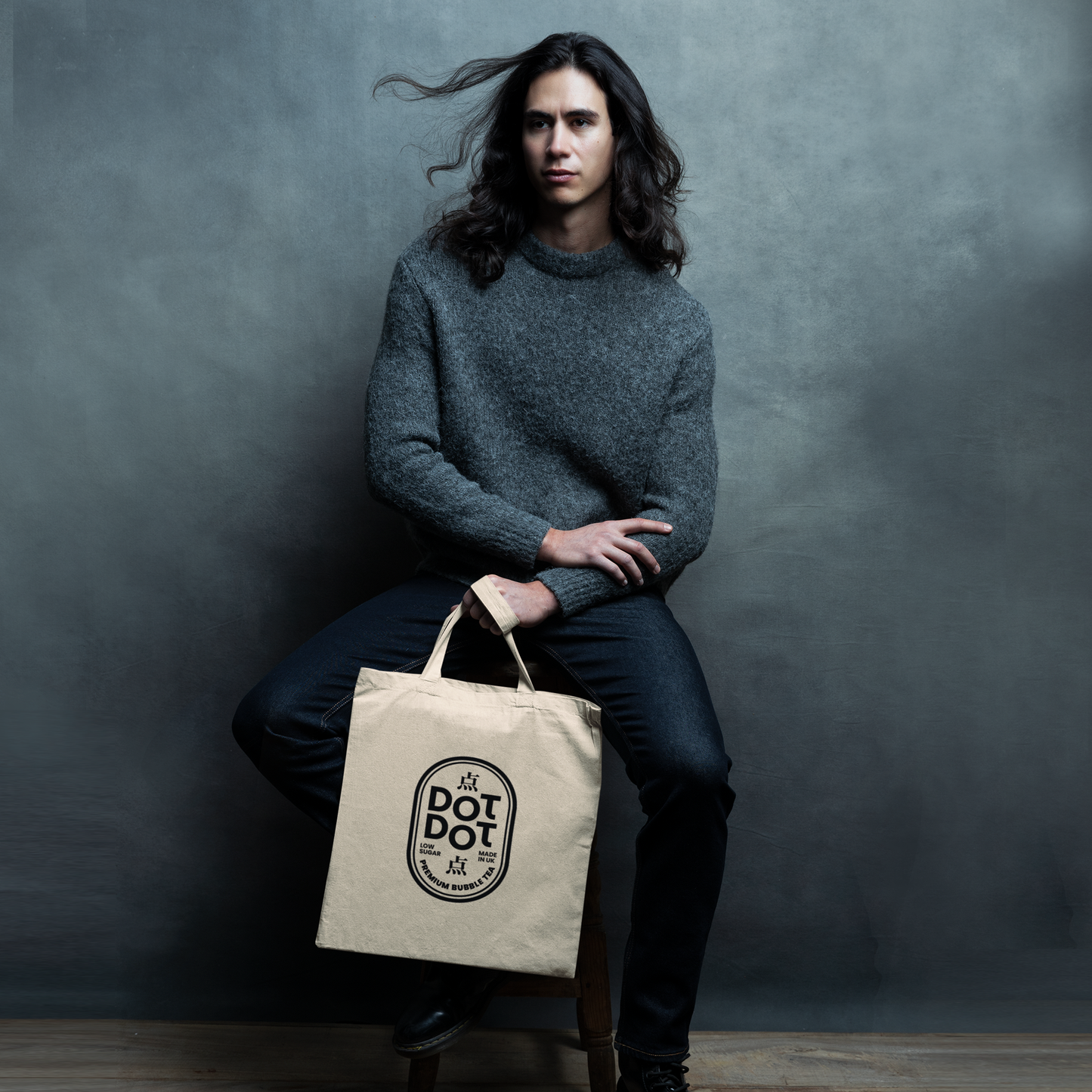 Dot Dot White Tote Bag