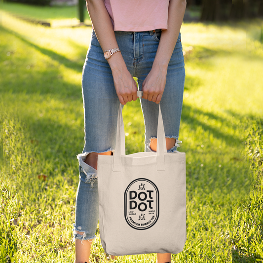 Dot Dot White Tote Bag
