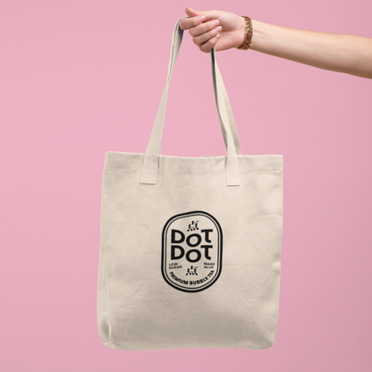 Dot Dot White Tote Bag